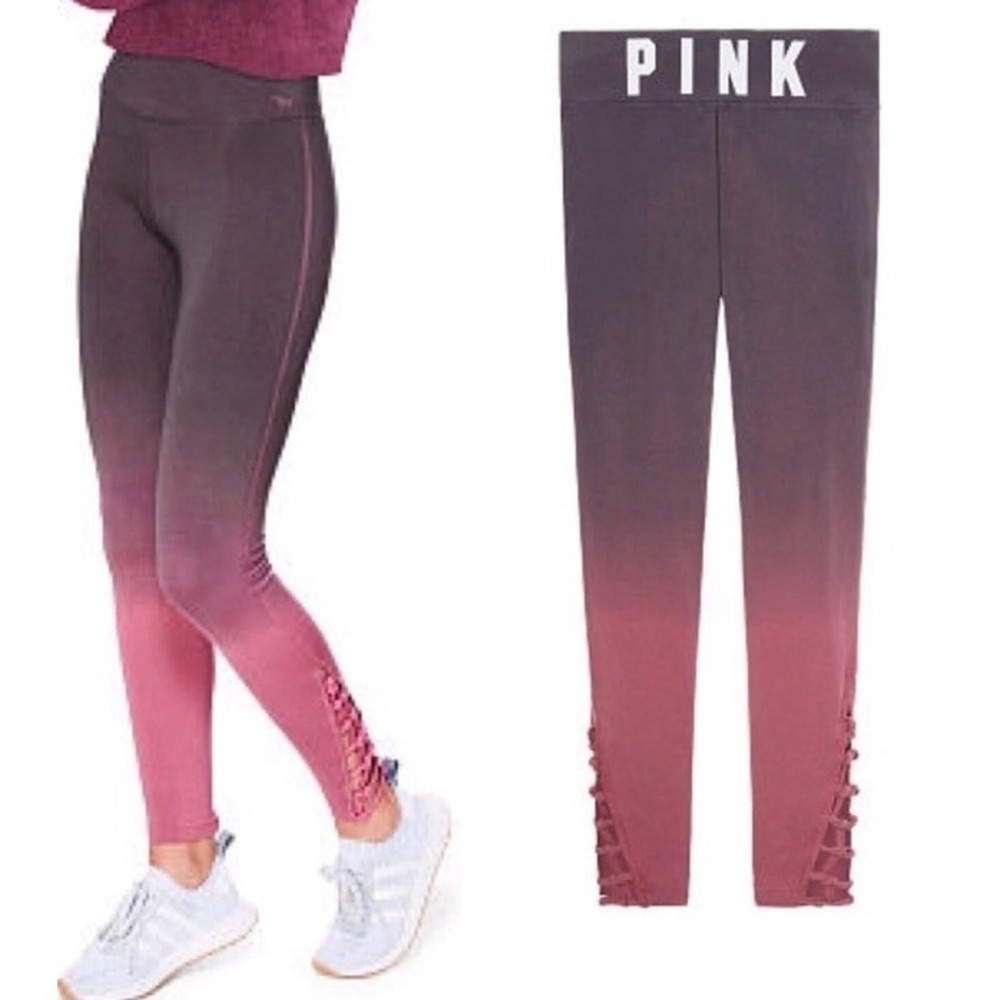 VS Victoria's Secret PINK XS Strappy Tight Pant Ombré Cotton Elastane Dog